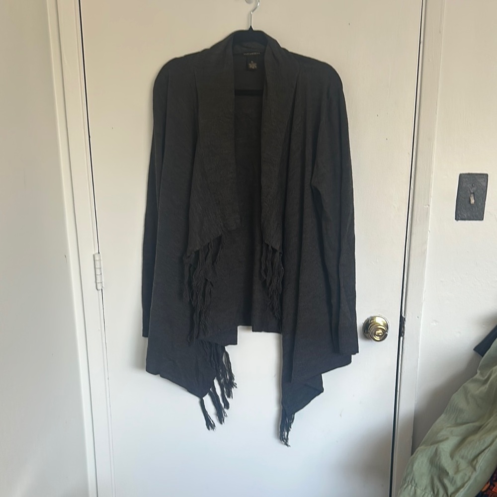 Susan Lawrence Black Open Front Cardigan